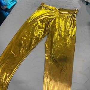 Metallic shiny soft leggings spandex